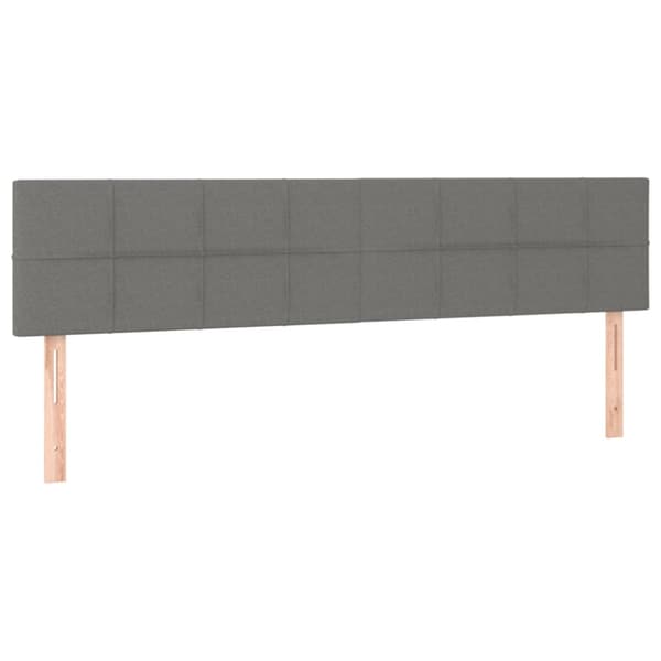 Ramsäng med madrass mörkgrå 160x200 cm tyg