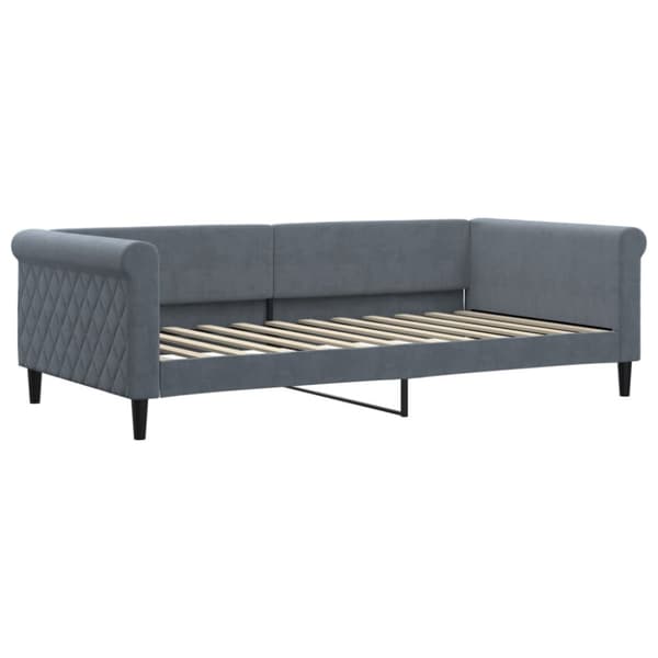 Dagbädd utdragbar mörkgrå 100x200 cm sammet