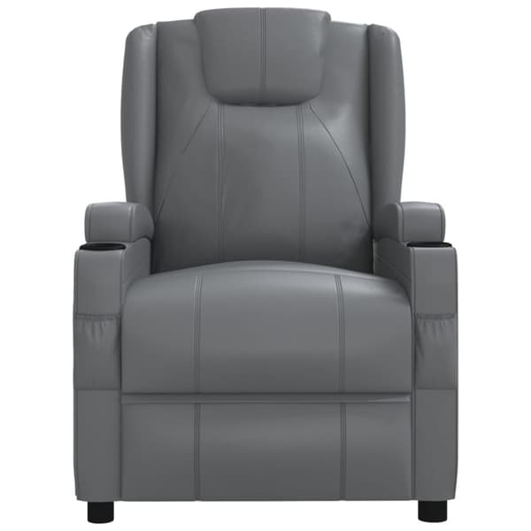 Reclinerfåtölj grå konstläder