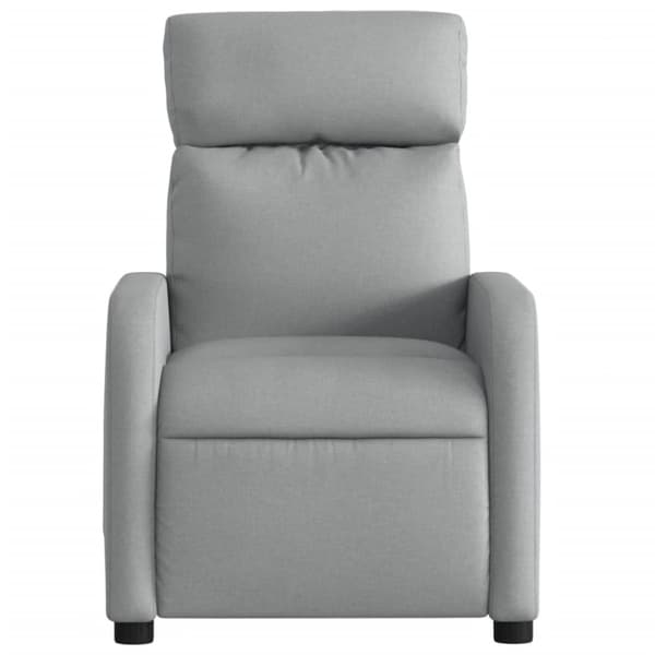 Reclinerfåtölj ljusgrå tyg