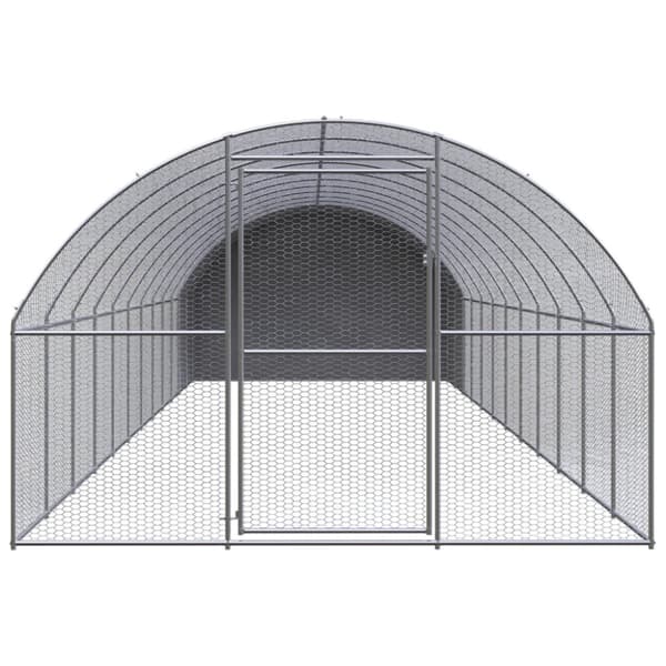Hönsbur för utomhusbruk 3x12x2 m galvaniserat stål