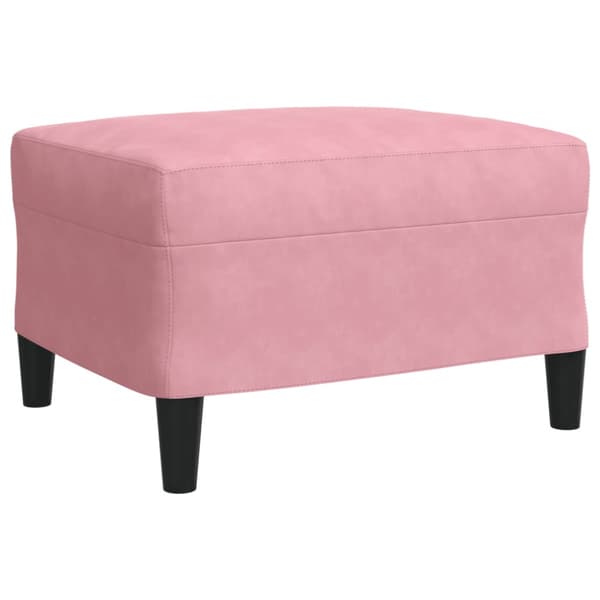 Soffgrupp med dynor 4 delar rosa sammet
