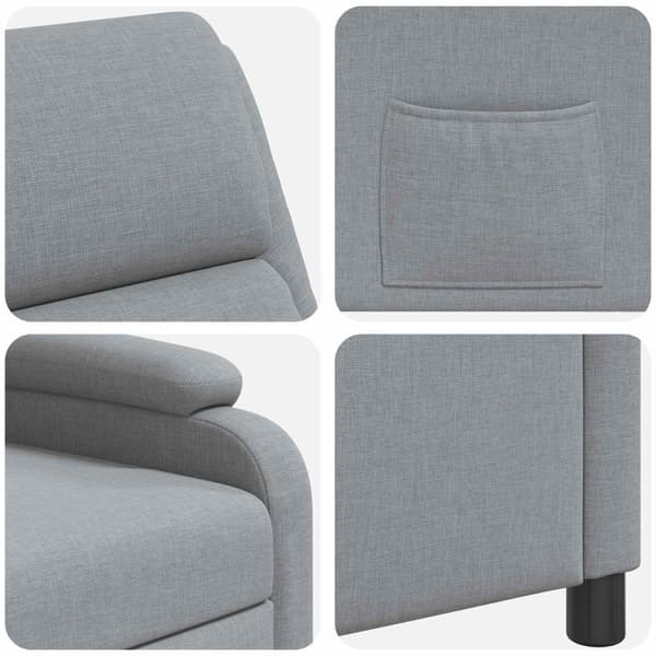 Recliner Ljusgrå Tyg