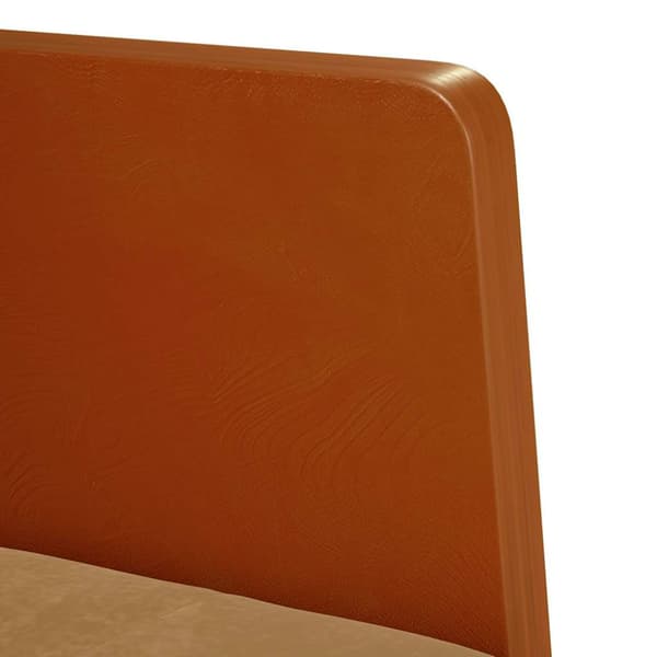 Soffstol med armstöd brun 55 cm sammet