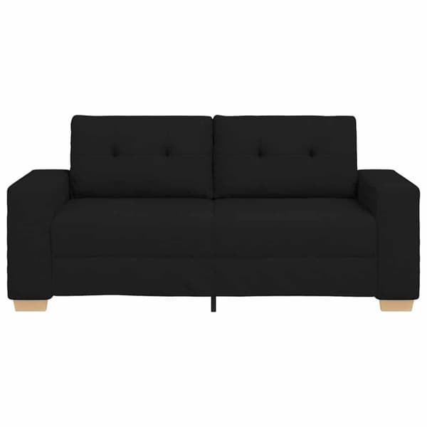 Loveseat soffa svart 180x77x82 cm tyg