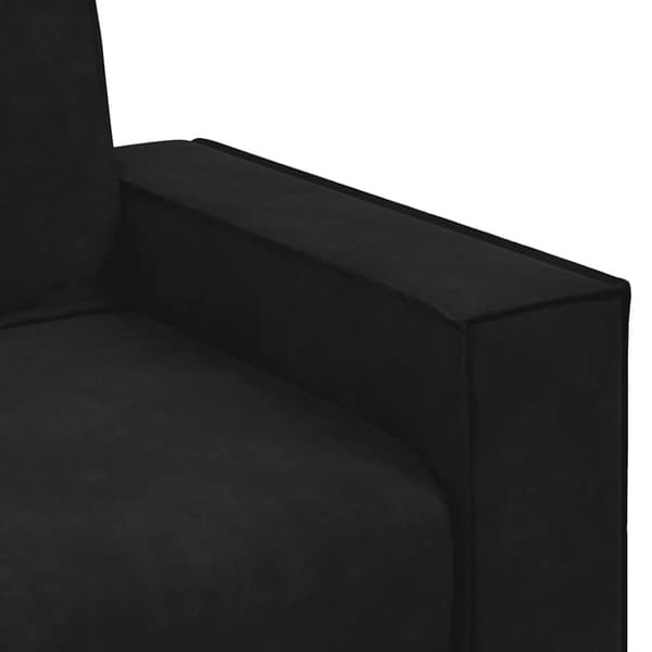 3-sitssoffa svart 220x78x84 cm sammet