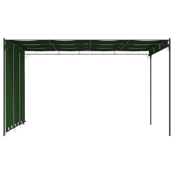 Paviljong 4 x 3 x 2,3 m Grön Polyester och Stål