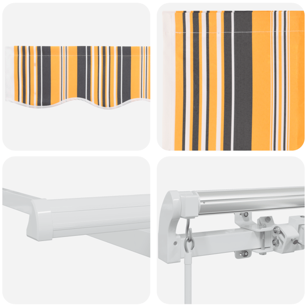 Utfällbar markis Flerfärgsdesign 600 × 300 cm