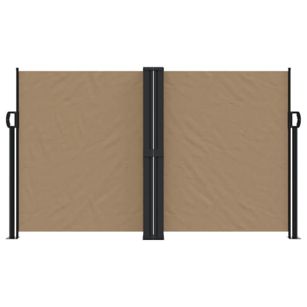 Infällbar sidomarkis taupe 140x1200 cm