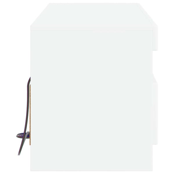 LED TV-skåp Vit Konstruerat trä