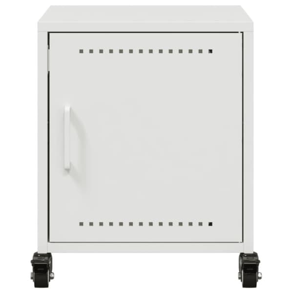 Sängbord vit 36x39x43,5 cm stål
