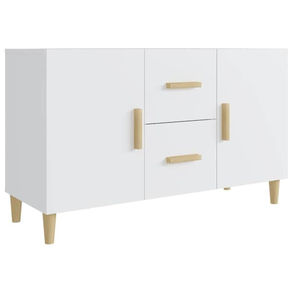 Skänk vit 100x36x60 cm konstruerat trä