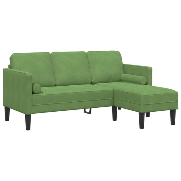 Soffset med kudde Ljusgrön Polyester