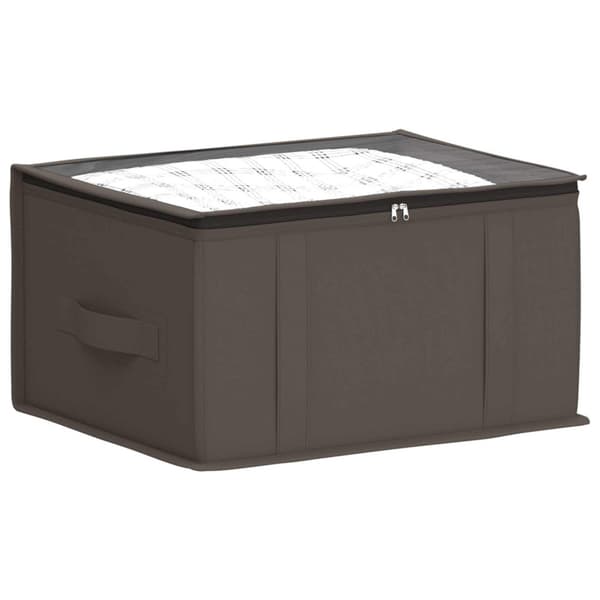 Förvaringslåda med transparent toppfönster 2 pcs Grå
