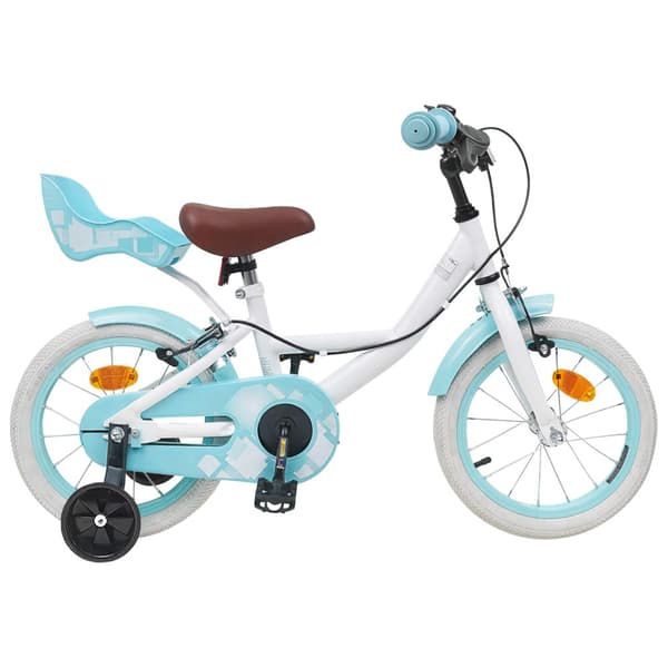 Barncykel 16 Tum för 4-6 år gamla Vit