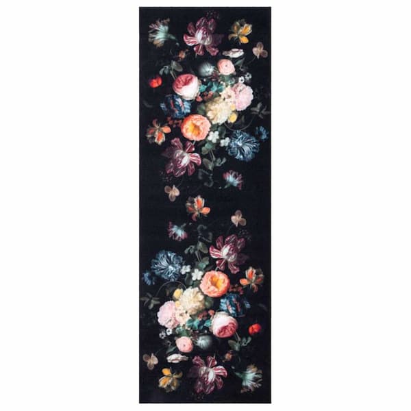 Köksmatta Svart 180 x 60 cm Sammet