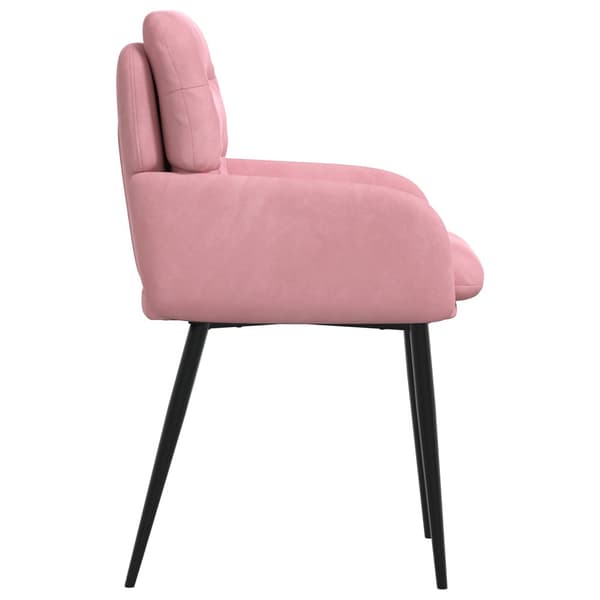 Matstolar 2 pcs Sammet Rosa 59 x 59,5 x 90 cm