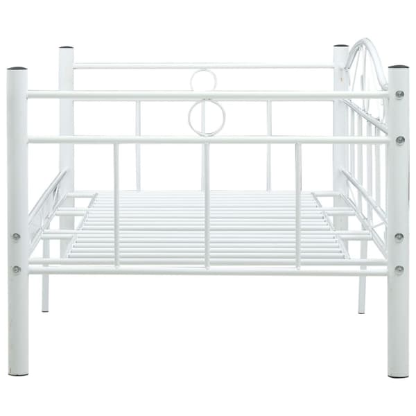 Ram till dagbädd vit metall 90x200 cm