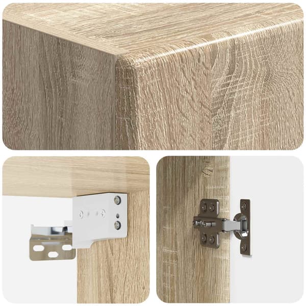 Skåpset 2 pcs Sonoma-ek Konstruerat trä