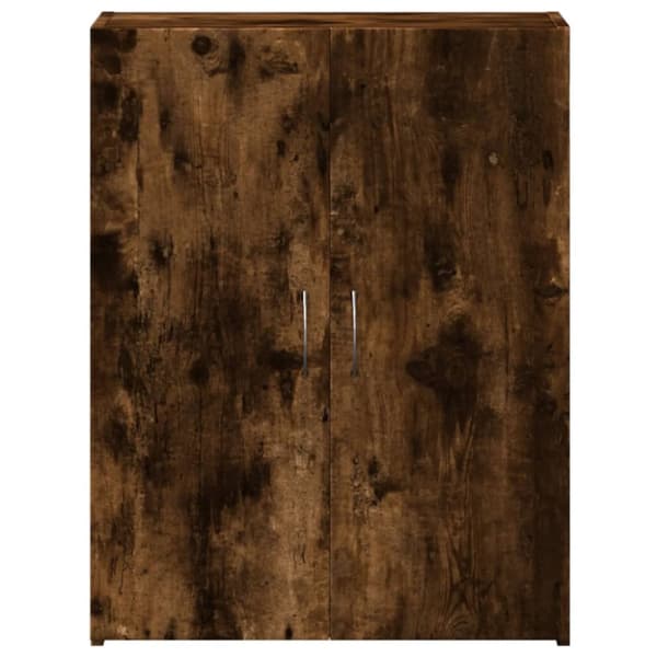 Dokumentskåp rökfärgad ek 60x32x77,5 cm konstruerat trä