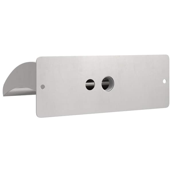 Poolvattenfall med LED Rostfritt Stål 304 30 x 9 x 26 cm Silver