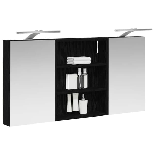 Badrumsskåpsset 3 st 100 x 10,5 x 50 cm Konstruerat trä