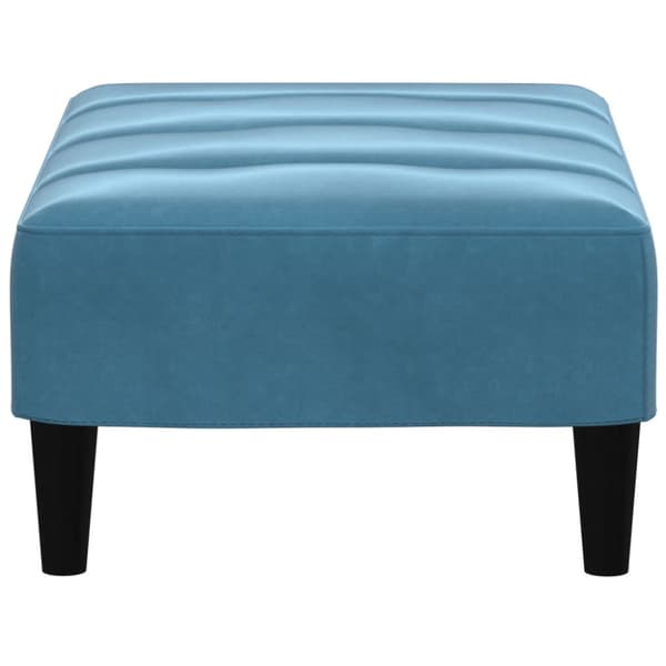 Fotpall Blå 77x55x31 cm sammet