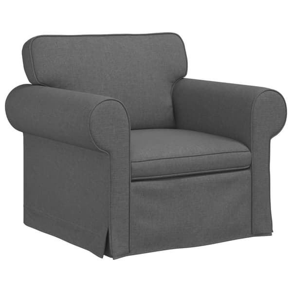 Soffa Mörkgrå 95 x 82 x 80 cm tyg