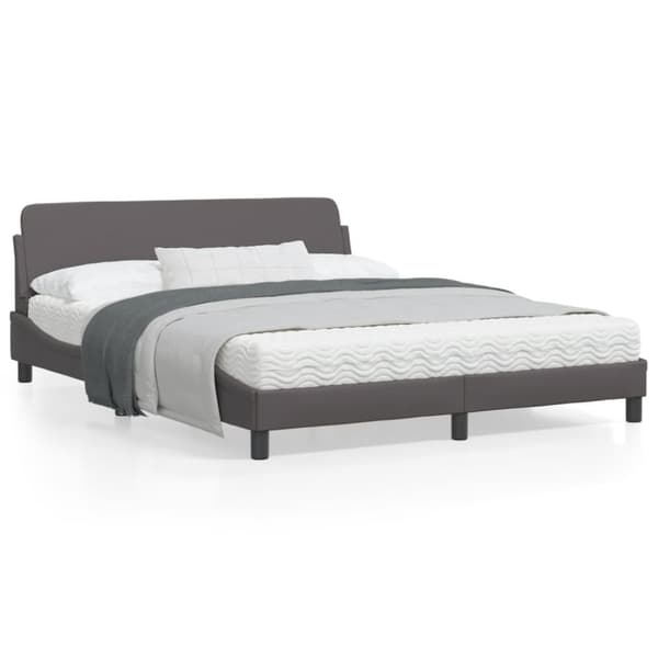 Bed Frame "Dover" Grey 160x200 cm Faux Leather