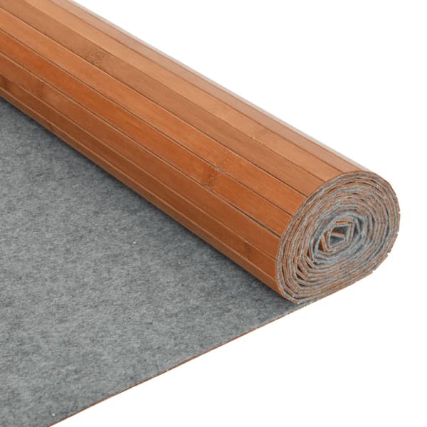 Rumsavdelare brun bredd 800 cm höjd 165 cm bambu