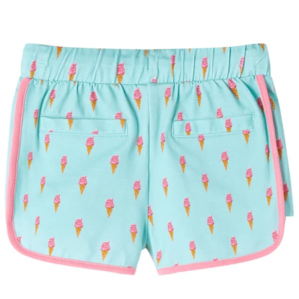 Shorts för barn med snöre ljus mint 116