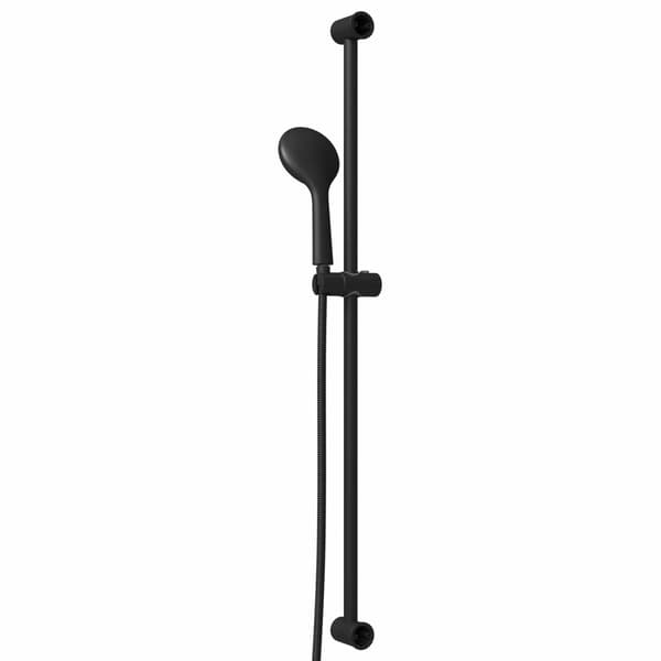 Duschsystemset Svart 101 cm Rostfritt stål