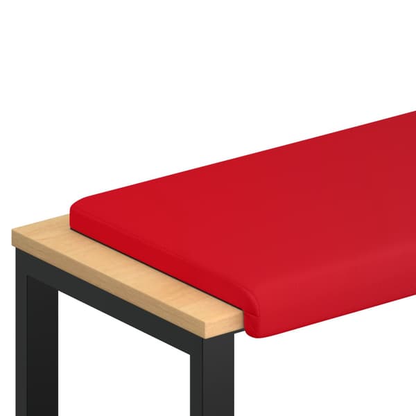 Bänk kudde Konstläder Röd Djup 35 cm