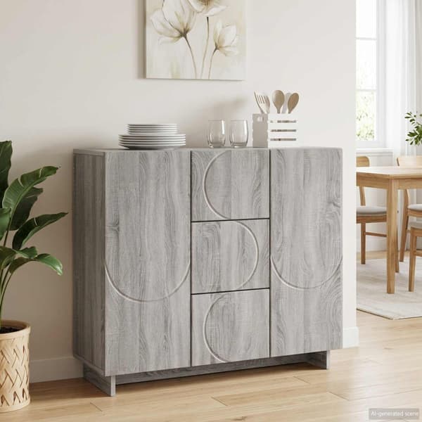 Sideboard Grå Sonoma 85.5 x 31 x 75 cm Konstruerat trä