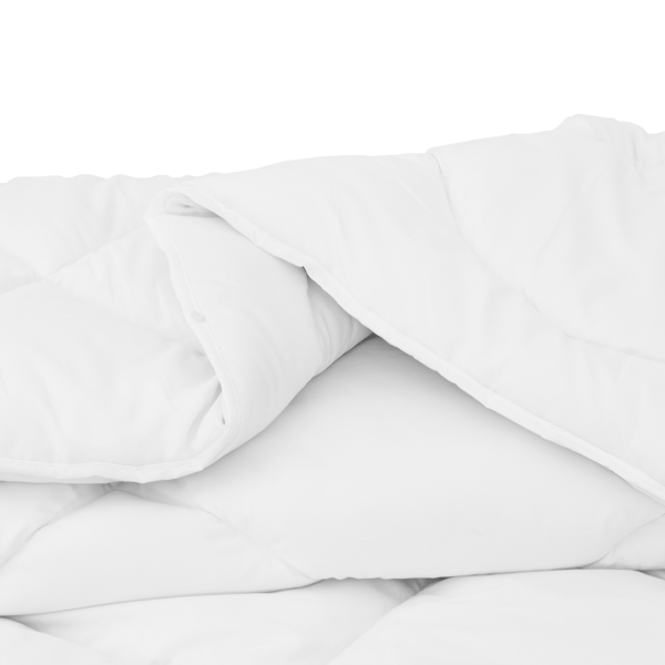 Duntäcke med kudde 3 pcs Vit Mikrofiber