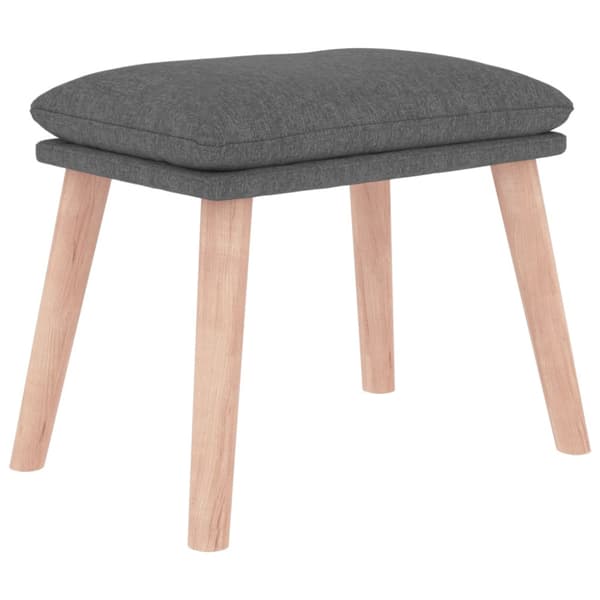 Fotpall ljusgrå 45x29,5x35 cm tyg