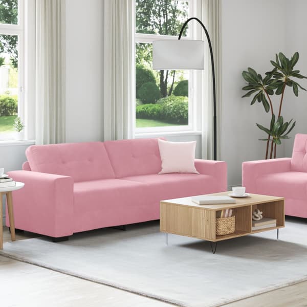 Soffa 2 st Rosa Sammet