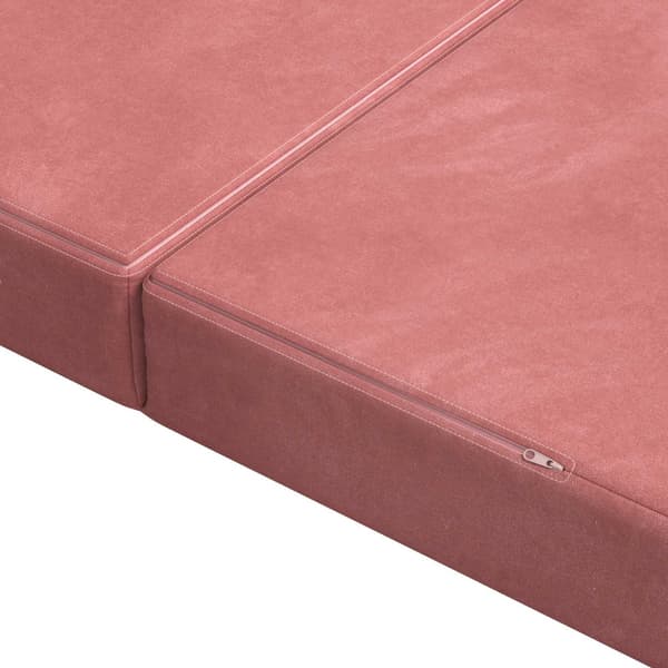 Fällbar Soffbed 140 x 67 x 45 cm Rosa