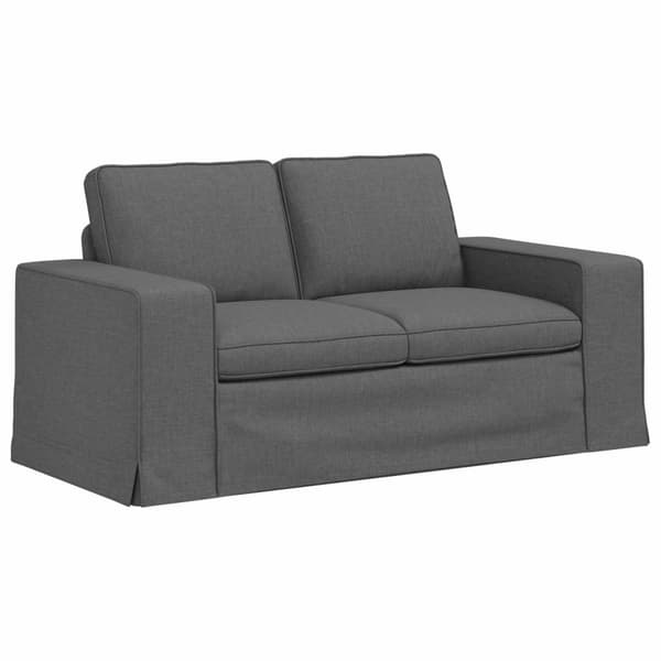 Soffset 2 pcs Mörkgrå 182 x 80 x 82 cm tyg