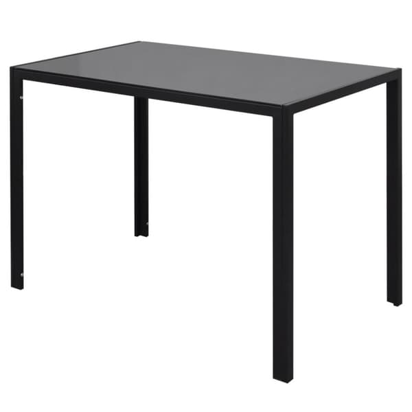 Matgrupp 5 delar konstläder svart och vit