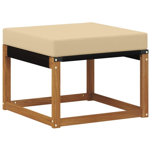 Utomhussoffset med kudde 7 pcs Naturlig och Beige
