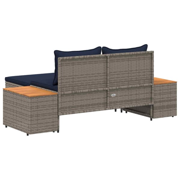 Utomhussoffset 4-Antal sittplatser 4 pcs 55 x 30 x 39 cm