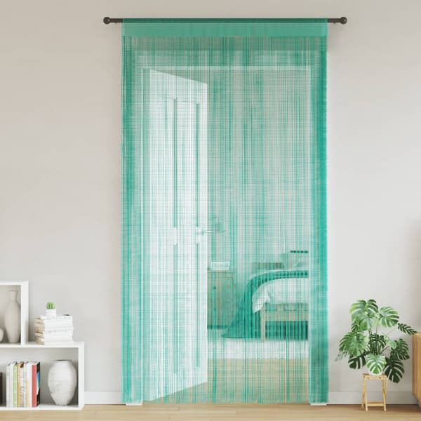 Stränggardiner 2 st turkos 100x250 cm