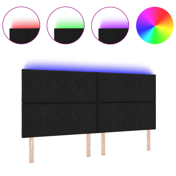 LED huvuddyna Svart tyg