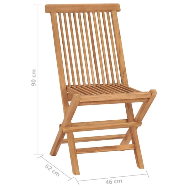 Hopfällbara trädgårdsstolar 8 st massiv teak
