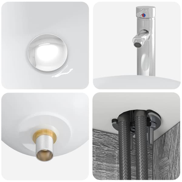 Badrumsmöbelset 4 pcs Grå Sonoma Konstruerat trä och glas