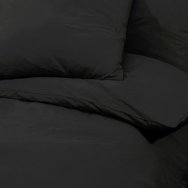 Bäddset svart 260x240 cm bomull