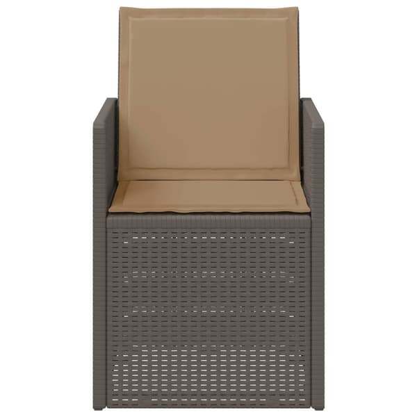 Trädgårdsmatstolar 2 pcs Ljusgrå och Taupe PP