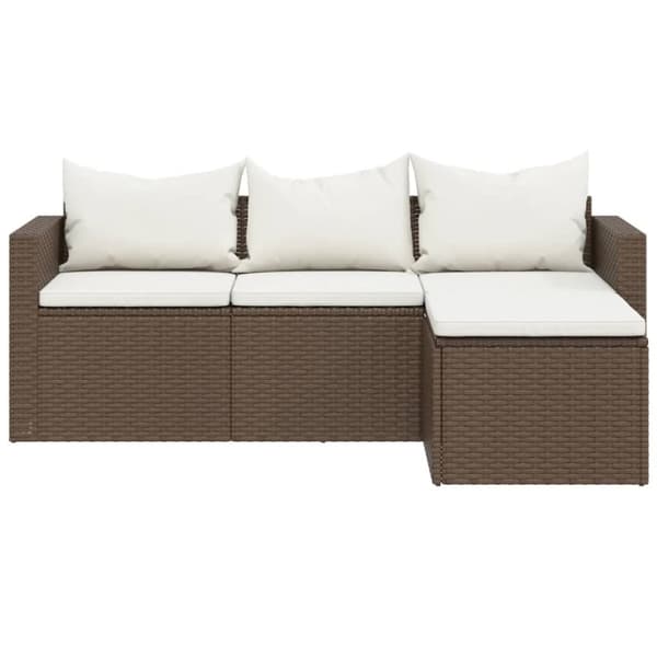 Loungegrupp brun konstrotting