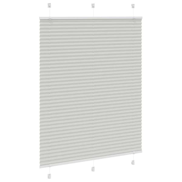 Plisserad persienn ljusgrå 105x150 cm tyg bredd 104,4cm